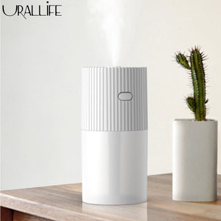 Urallife Portable 300ml Humidifier USB Charging Desktop Luminous Cup Aroma Diffuser Cool Mist Maker Air Humidifier Purifier