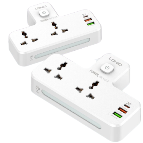 LDNIO Power Strip 2 Port with 2 USB and 1 USB-C PD & QC3.0 EU (SC2311)  ORIGINAL– White