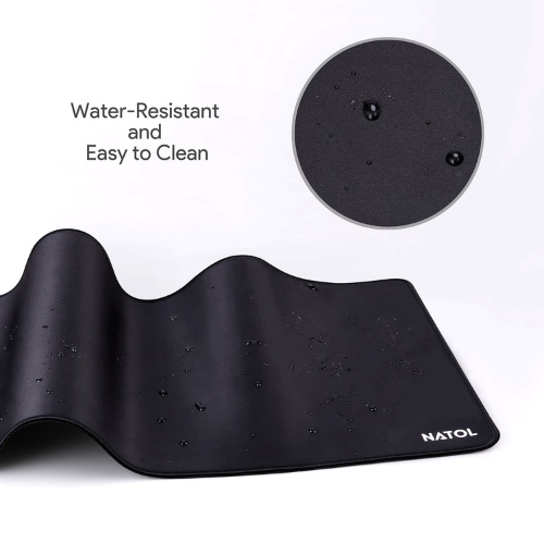 NATOL Extended Gaming Mouse Pad Large Mouse Mat with Smooth Surface, Non-Slip Water-Resistant Rubber Base for Keyboard and Mouse