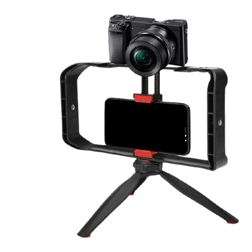 JMARY MT-33 TRIPOD KIT HANDEL PHONE HOLDER RIG CAGE STAND FOR SMARTPHONE / CAMERA / SAMSUNG / APPLE / XIAOMI / HUAWEI / OPPO / VIVO / REALME / ONEPLUS