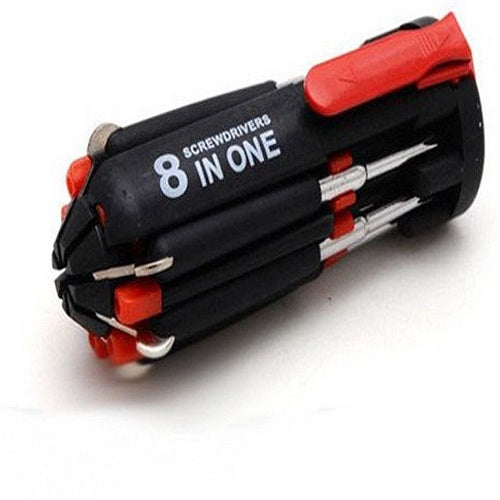 8 in 1 Screwdriver Tool Kit With 6 LEDs