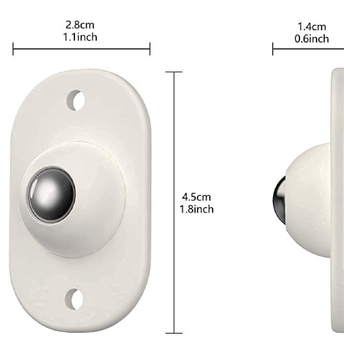 Self Adhesive Caster Wheels Stainless Steel 360 Degree Rotation Paste Swivel Wheels Sticky Pulley For Bins Storage Box Furniture (Pack of 4)