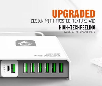 LDNIO Magical Box 6USB Port USB Charger with Mobile Power 2600 mAh (6 USB Adapter + Powerbank 2600 mAh) - Saamaan.Pk