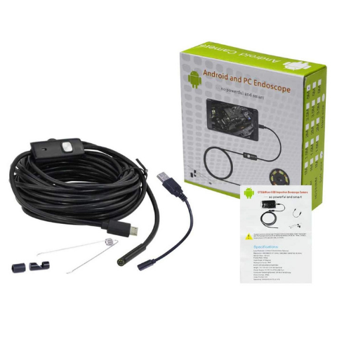 Endoscope Camera Flexible IP67 Waterproof Micro USB Inspection Borescope Camera for Android PC Notebook 6LEDs Adjustable