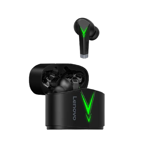 Lenovo LP6 TWS Gaming Earphones Wireless Bluetooth 5.0 Headphones HiFi Low Latency Noise Reduction In-Ear Earbuds with Mic - Black