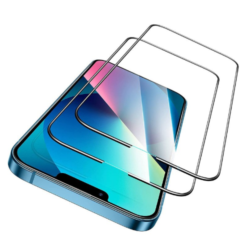 ESR Apple iPhone 13 / iPhone 13 Pro and iPhone 13 Pro Max Amorite Super Tough Glass Protector 2 PACK with Easy Installation Frame