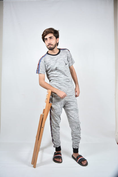 LUCASTRIP GREY TRACKSUIT - Saamaan.Pk