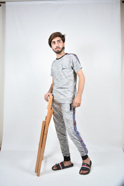 LUCASTRIP GREY TRACKSUIT - Saamaan.Pk
