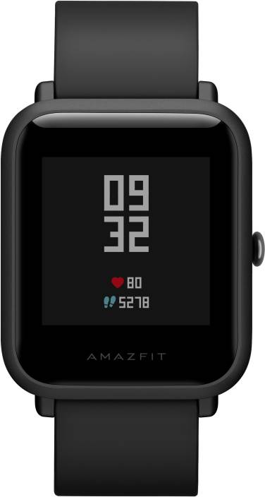 Amazfit Bip Smartwatch Bluetooth Smart Wrist Watch with GPS Real Time Heart Rate Monitor Waterproof Sport Fitness Tracker Support iOS and Android for Kids Men Women/Onyx Black Global Version - Saamaan.Pk