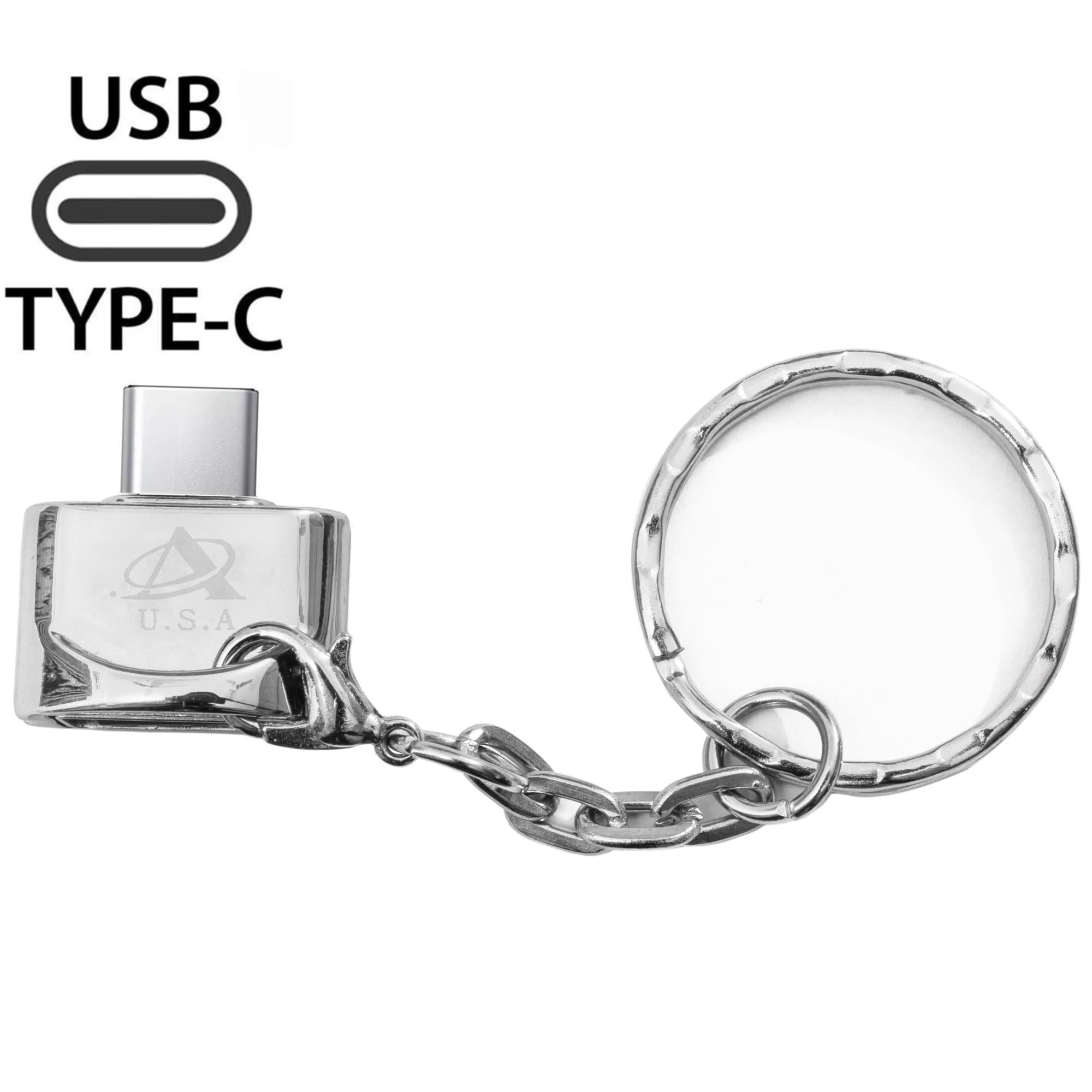 Usb to Type C Metal OTG Keychain