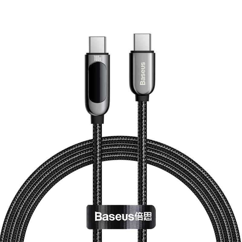 Baseus Digital Display Fast Charging Data Cable Type-C To Type-C 100W