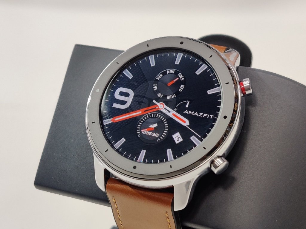 AMAZFIT GTR 47mm Smart Watch 24 Days Battery Life 5ATM Waterproof Global Version ( Xiaomi Ecosystem Product ) - Brown 47mm Stainless Steel Case - Saamaan.Pk
